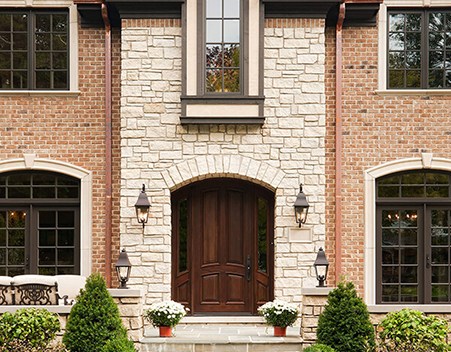 copper gutter home