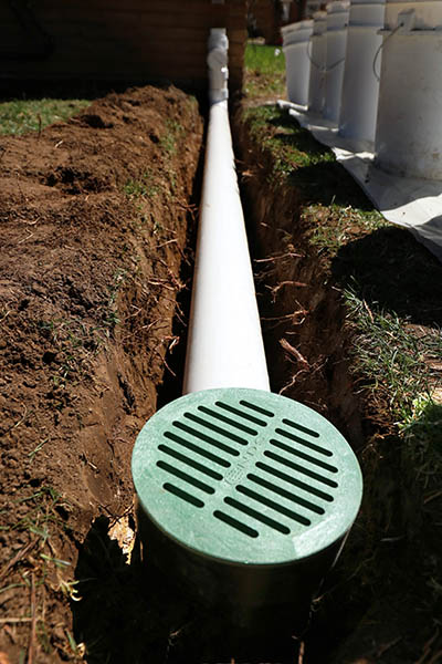 in-ground extension downspout